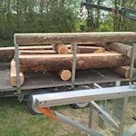 Larch seating and bunks loaded for delivery to Academy school